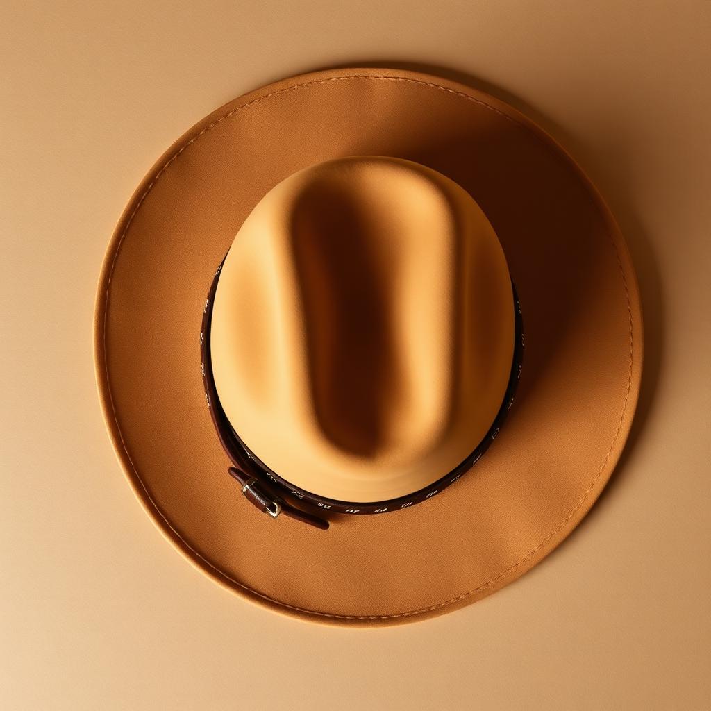 Tan Felt Cowboy Hat — accessory, 70s (photo 1)