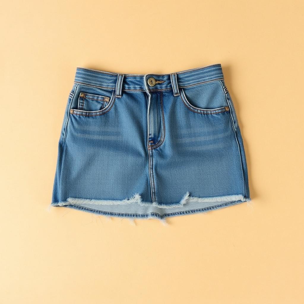 Frayed Denim Mini Skirt — skirt, 90s (photo 1)