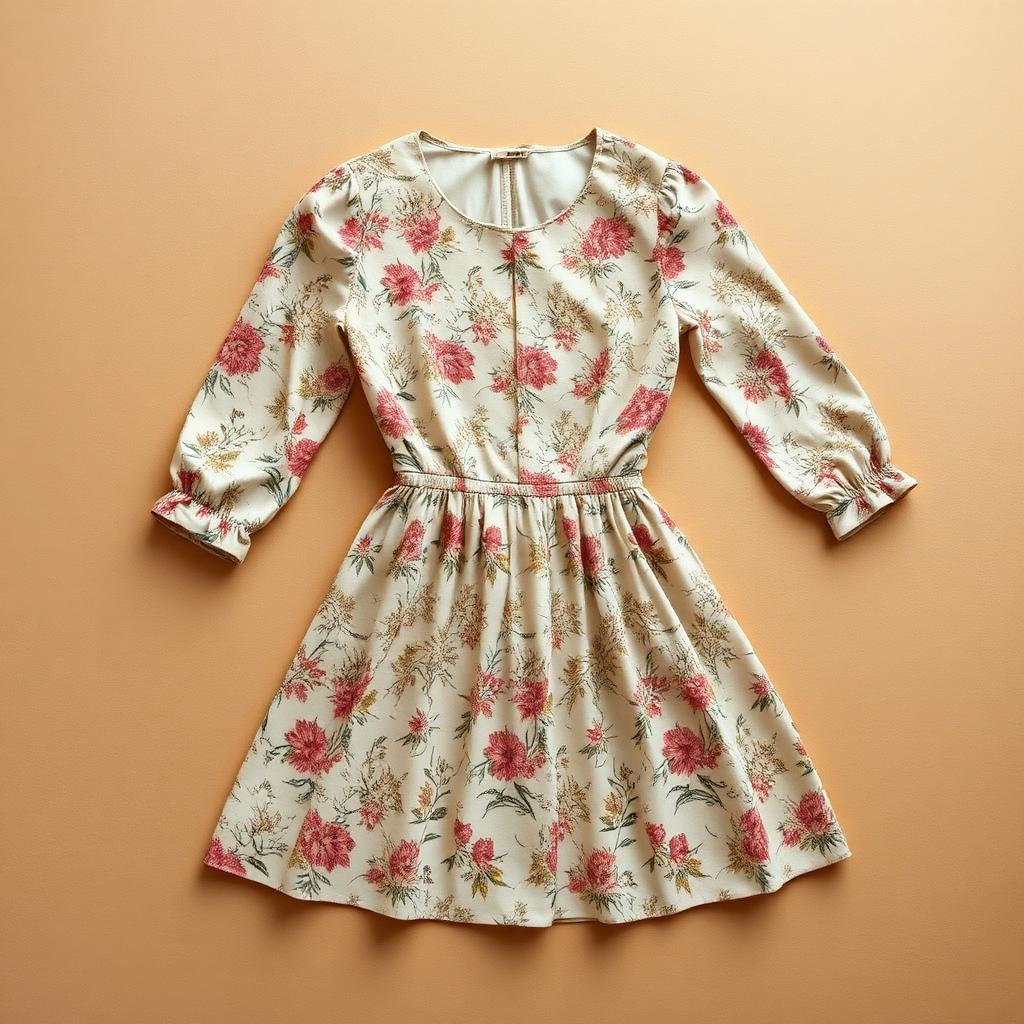 70s Floral Tea Dress — dress, 70s (photo 1)