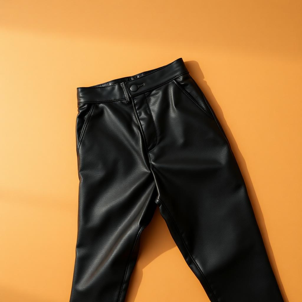 Black Leather Trousers — pants, 90s (photo 1)