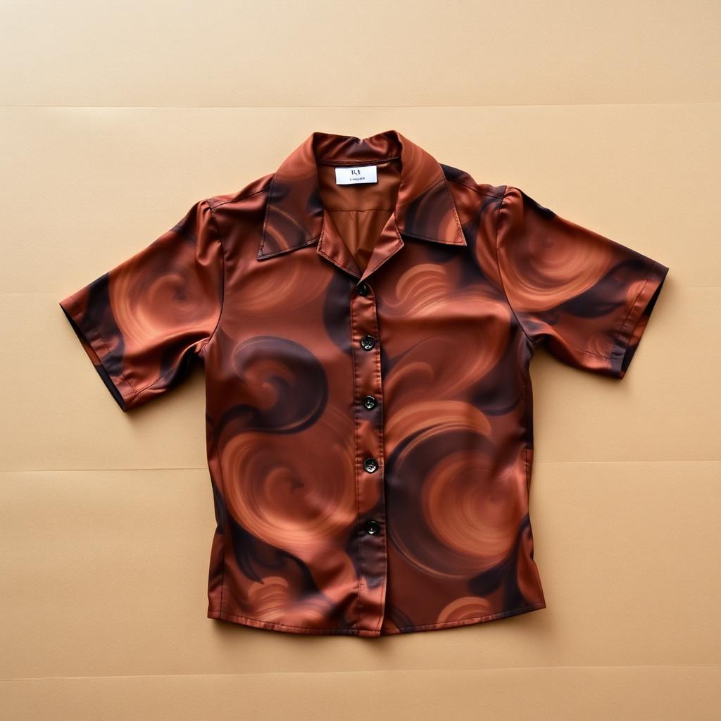 Silky Disco Swirl Shirt — shirt, 70s (photo 1)