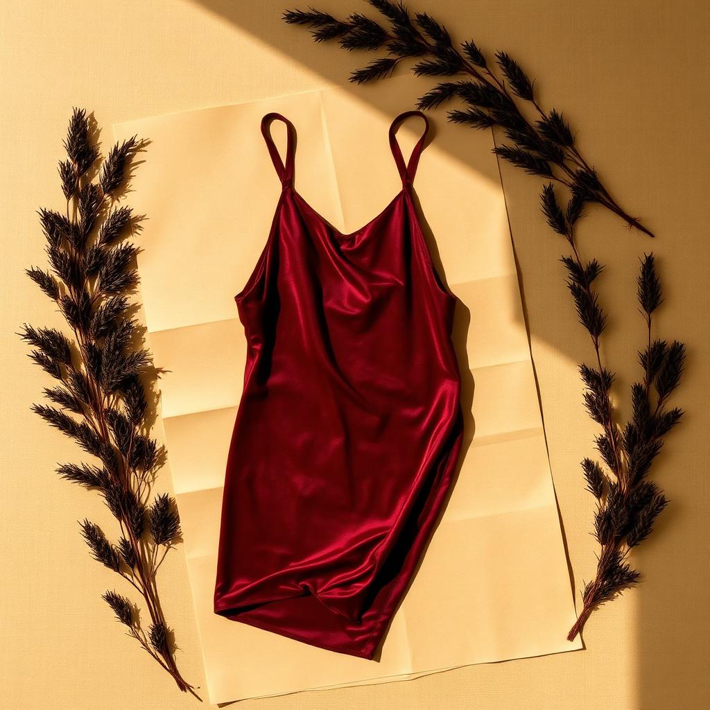 90s Burgundy Silk Slip Dress — dress, 90s (photo 1)