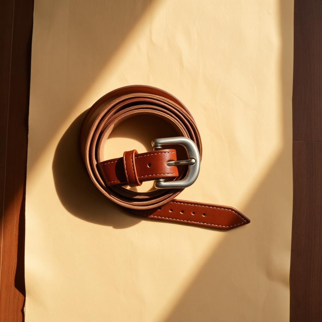 Tooled Western Leather Belt — accessory, 70s (photo 1)